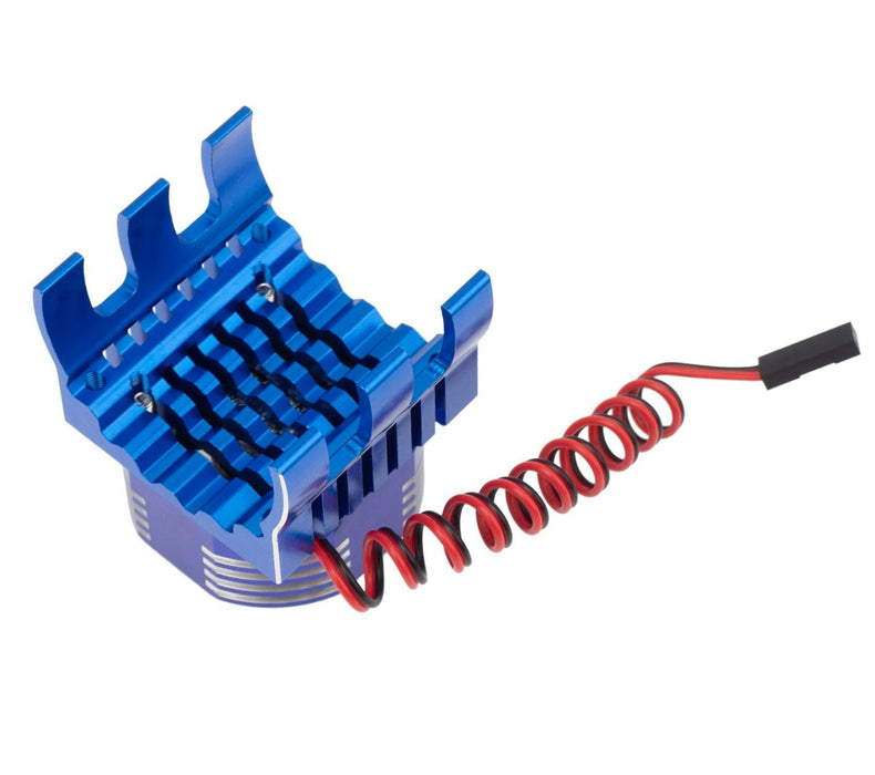 Powerhobby PHT1299 Blue Aluminum High Speed Cooling Fan with Heatsink and LEDs for 1/8 Motors