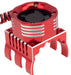 Powerhobby PHT1299 Red Aluminum High Speed Cooling Fan with Heatsink and LEDs for 1/8 Motors