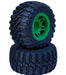 Powerhobby PHT2366-G 1/8 Defender 3.8" Belted Tires on Green 17mm Hex Wheels (1 Pair)