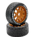 Powerhobby PHT2401-MC 1/8 Beast Belted (Medium Compound) Tires on Brown 17mm Hex Wheels