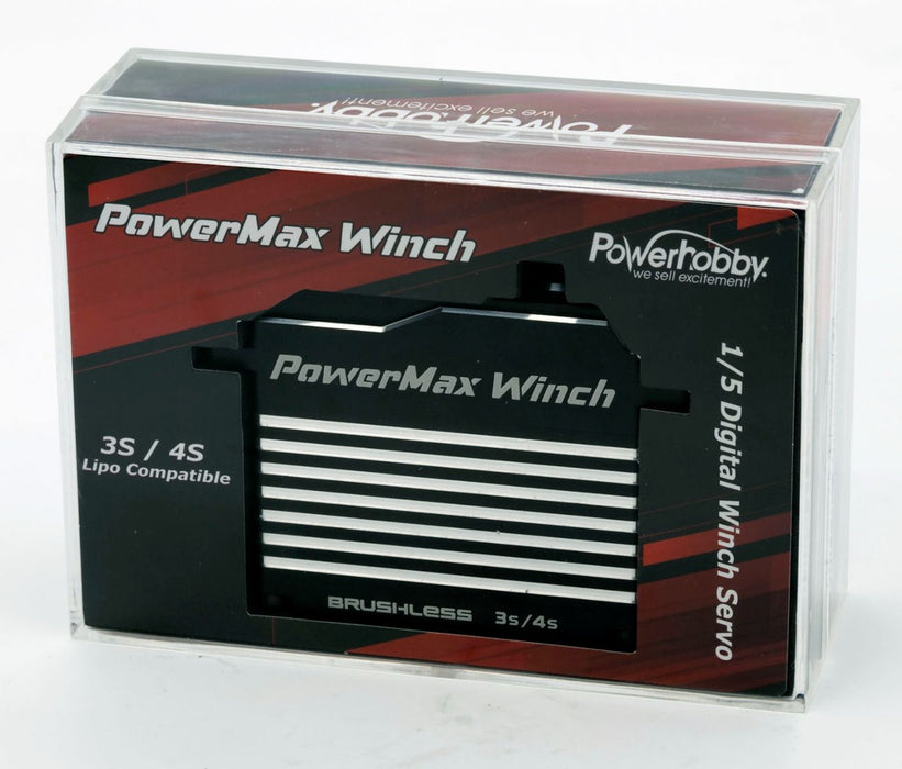 Powerhobby POWERMAX WINCH 1/5th High Torque / Speed Brushless 3S 4S Servo