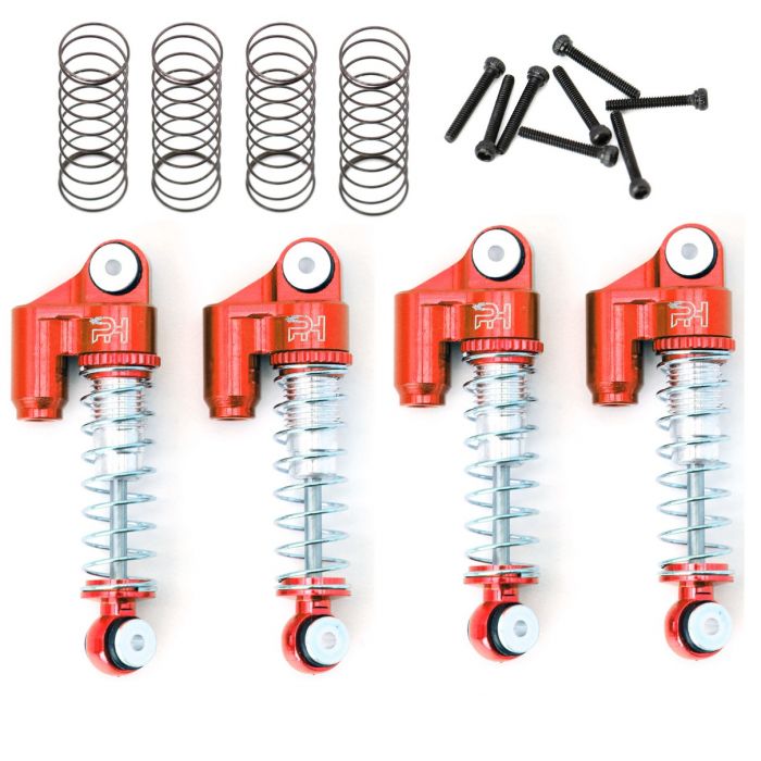 Powerhobby SCX2401 Red Front and Rear Aluminum Threaded Micro Shocks for SCX24