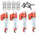 Powerhobby SCX2401 Red Front and Rear Aluminum Threaded Micro Shocks for SCX24