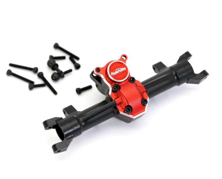 Powerhobby SCX2402 Black Front Aluminum Axle Housing with Red Diff Cover for SCX24
