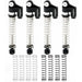 Powerhobby SCX24021 Black Long Travel Aluminum Threaded 48mm Shocks for SCX24
