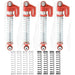 Powerhobby SCX24021 Red Long Travel Aluminum Threaded 48mm Shocks for SCX24