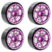 Powerhobby SCX24111 Purple Z1 Aluminum 1.0" Rock Crawler Wheels with 4 Pack