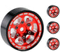 Powerhobby SCX24111 Red Z1 Aluminum 1.0" Rock Crawler Wheels with 4 Pack