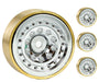 Powerhobby SCX24112 Chrome Z4 Aluminum 1.0" Rock Crawler Wheels with Brass Rings 4 Pack