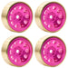 Powerhobby SCX24113 Pink Z5 Aluminum 1.0" Rock Crawler Wheels with Brass Rings 4 Pack