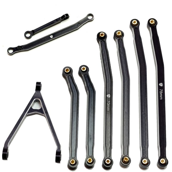 Powerhobby SCX24130 SCX24 Jeep Gladiator Black Aluminum High Clearance Chassis Links