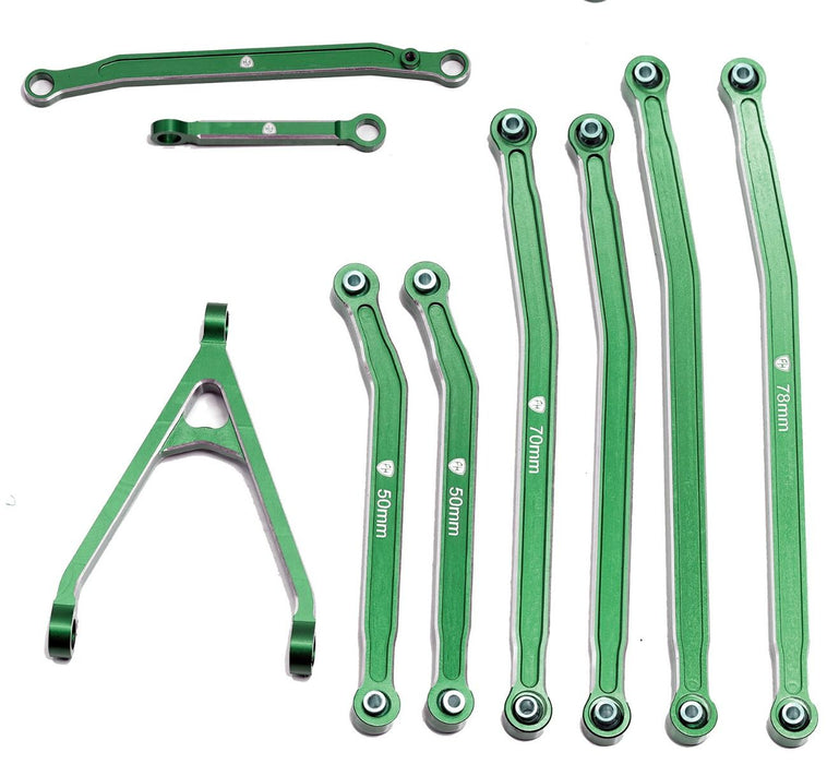 Powerhobby SCX24130 SCX24 Jeep Gladiator Green Aluminum High Clearance Chassis Links