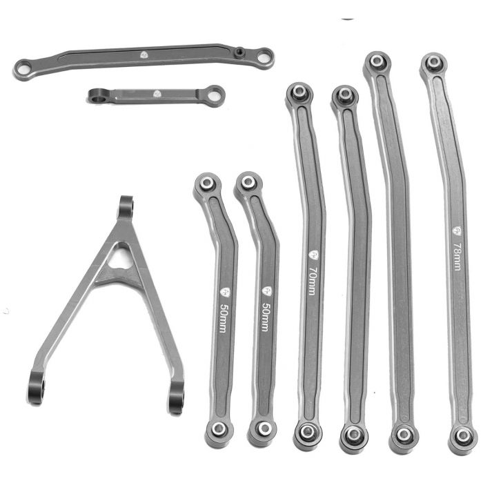 Powerhobby SCX24130 SCX24 Jeep Gladiator Grey Aluminum High Clearance Chassis Links