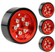 Powerhobby SCX24131 9 Hole Aluminum 1.0" Rock Crawler Beadlock Wheels 4 Pack - Red