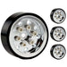 Powerhobby SCX24131 9 Hole Aluminum 1.0" Rock Crawler Beadlock Wheels 4 Pack - Chrome