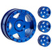 Powerhobby SCX24134 Z9 Aluminum 1.0" Rock Crawler Beadlock Wheels 4 Pack - Blue