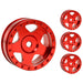 Powerhobby SCX24134 Z9 Aluminum 1.0" Rock Crawler Beadlock Wheels 4 Pack - Red