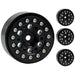 Powerhobby SCX24135 6 Hole Aluminum 1.0" Rock Crawler Beadlock Wheels 4 Pack - Black