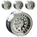 Powerhobby SCX24136 Z6 Aluminum 1.0" Rock Crawler Wheels 4 Pack - Chrome