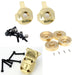 Powerhobby SCX2418 Brass Hex Hubs (4) , Front Knuckles (2) and Differential Cover (1) for SCX24