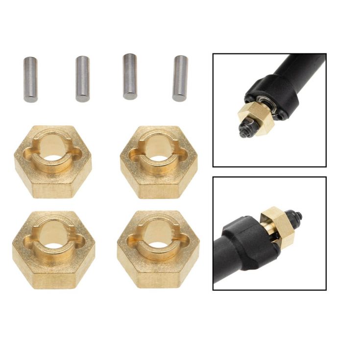 Powerhobby SCX2435 7mm Brass Wheel Hex Hubs for SCX24