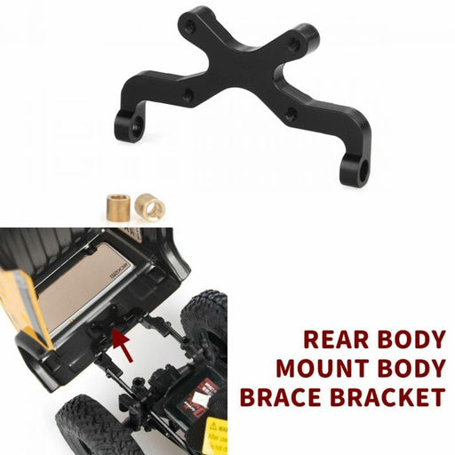 Powerhobby SCX2458 Black Aluminum Rear Body Mount for SCX24 Jeep JLU