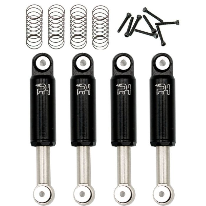 Powerhobby SCX2470 Black Front and Rear Aluminum Internal Spring Air Shocks SCX24