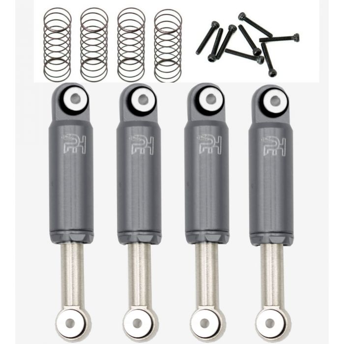 Powerhobby SCX2470 Grey Front and Rear Aluminum Internal Spring Air Shocks SCX24