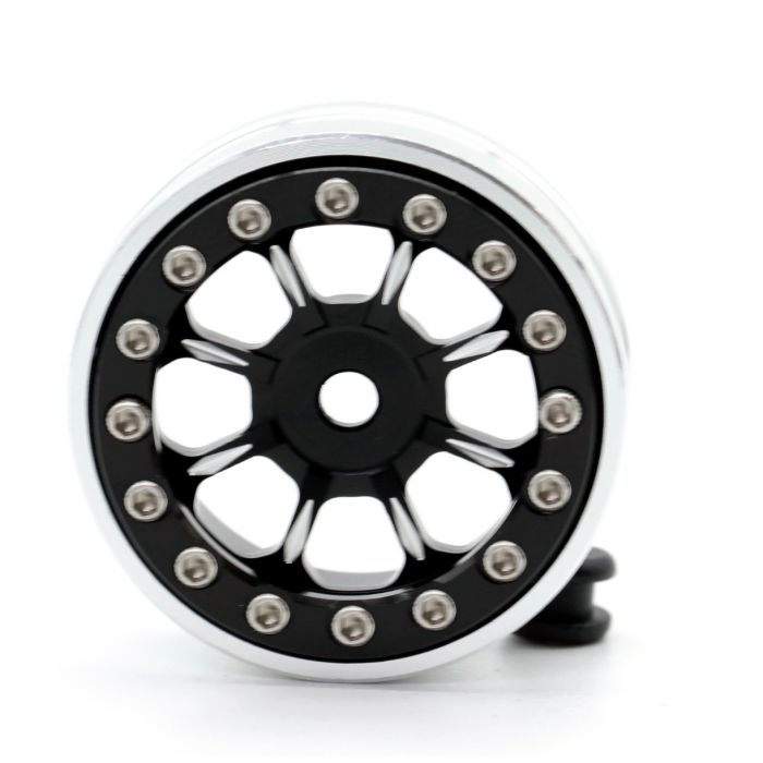 Powerhobby SCX2471 Black 1.0" Aluminum B59 Beadlock Wheels for SCX24 4 Pack