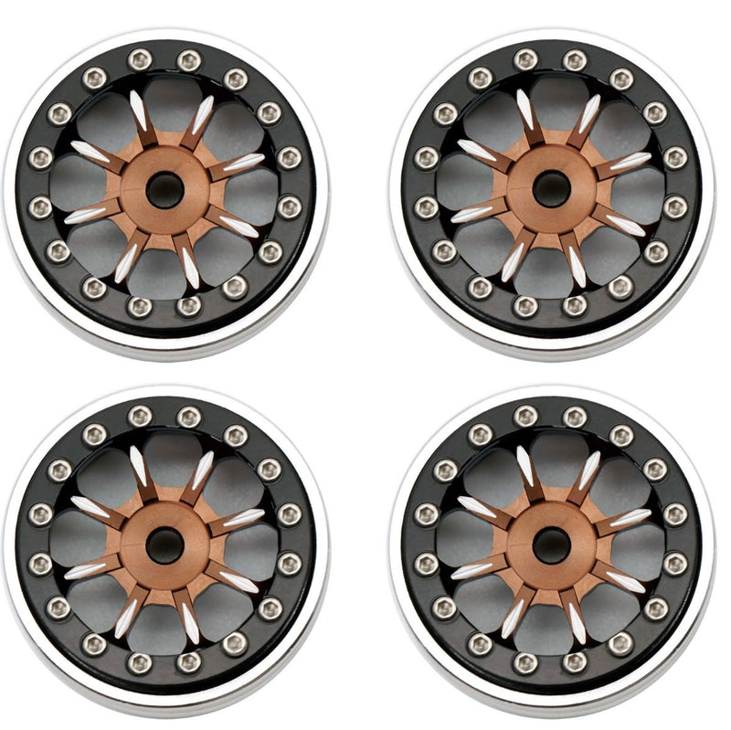 Powerhobby SCX2471 Bronze 1.0" Aluminum B59 Beadlock Wheels for SCX24 4 Pack