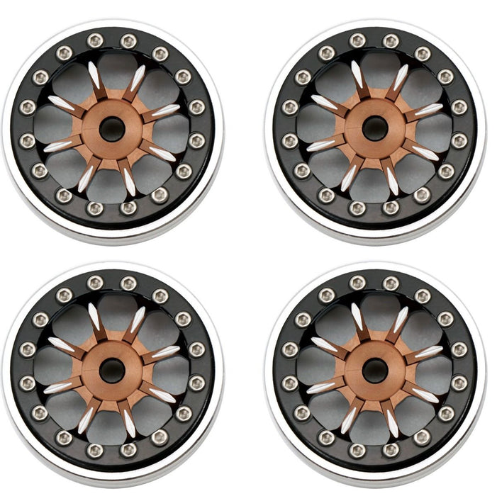 Powerhobby SCX2471 Bronze 1.0" Aluminum B59 Beadlock Wheels for SCX24 4 Pack