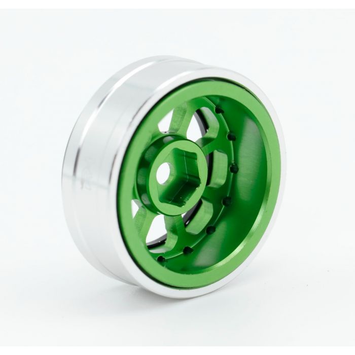 Powerhobby SCX2471 Green 1.0" Aluminum B59 Beadlock Wheels for SCX24 4 Pack