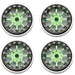 Powerhobby SCX2471 Green 1.0" Aluminum B59 Beadlock Wheels for SCX24 4 Pack