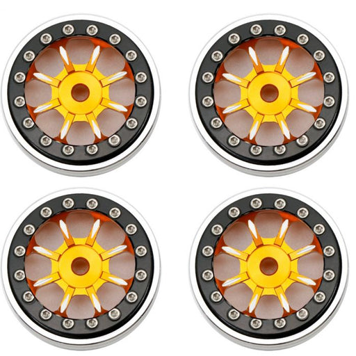 Powerhobby SCX2471 Orange 1.0" Aluminum B59 Beadlock Wheels for SCX24 4 Pack