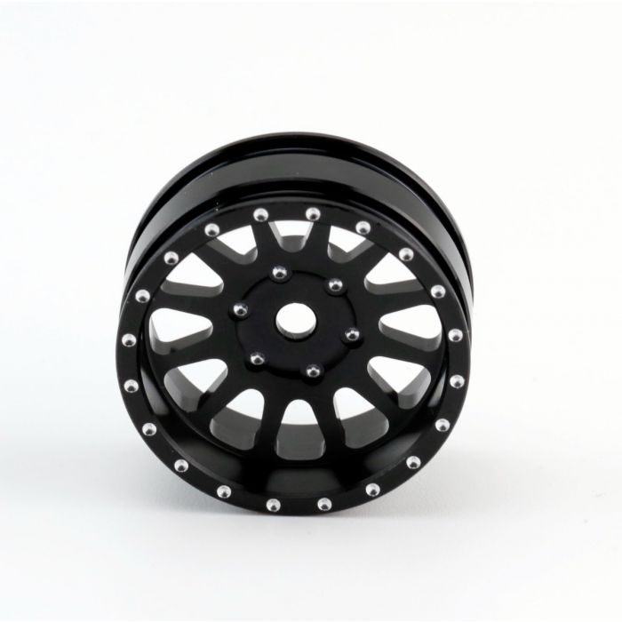 Powerhobby SCX2472 Black 1.0" Aluminum A24 Beadlock Wheels for SCX24 4 Pack
