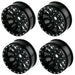 Powerhobby SCX2472 Black 1.0" Aluminum A24 Beadlock Wheels for SCX24 4 Pack