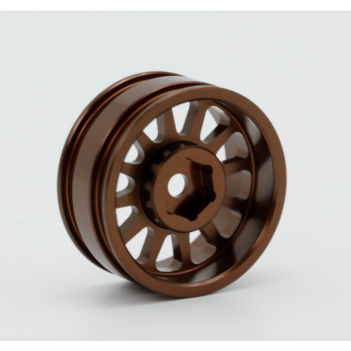 Powerhobby SCX2472 Bronze 1.0" Aluminum A24 Beadlock Wheels for SCX24 4 Pack