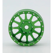 Powerhobby SCX2472 Green 1.0" Aluminum A24 Beadlock Wheels for SCX24 4 Pack