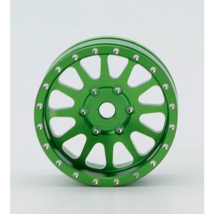 Powerhobby SCX2472 Green 1.0" Aluminum A24 Beadlock Wheels for SCX24 4 Pack