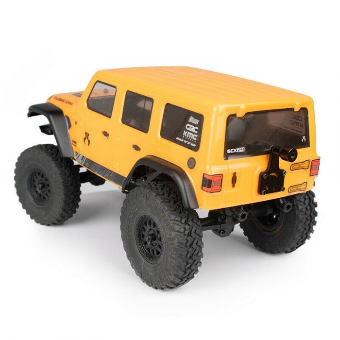 Powerhobby SCX2474 Black Aluminum Rear Body Spare Tire Holder Rack for SCX24 Jeep JLU