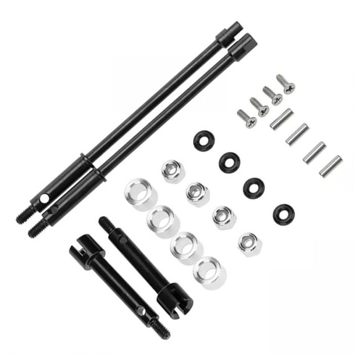 Powerhobby SCX24743 SCX24 Jeep C10 or Bronco +4mm Wide Steel Driveshaft Axles