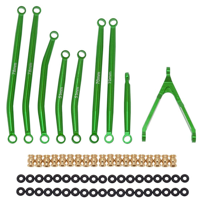 Powerhobby SCX24746 Green Aluminum High Clearance Links for Betty or Deadbolt SCX24