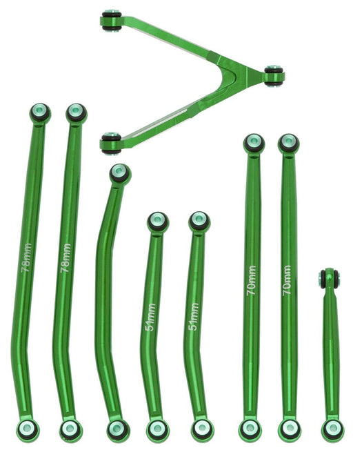 Powerhobby SCX24746 Green Aluminum High Clearance Links for Betty or Deadbolt SCX24