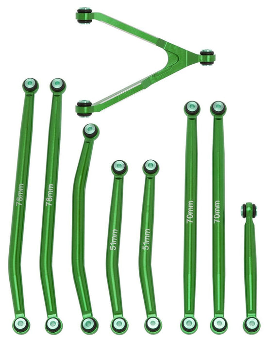Powerhobby SCX24746 Green Aluminum High Clearance Links for Betty or Deadbolt SCX24