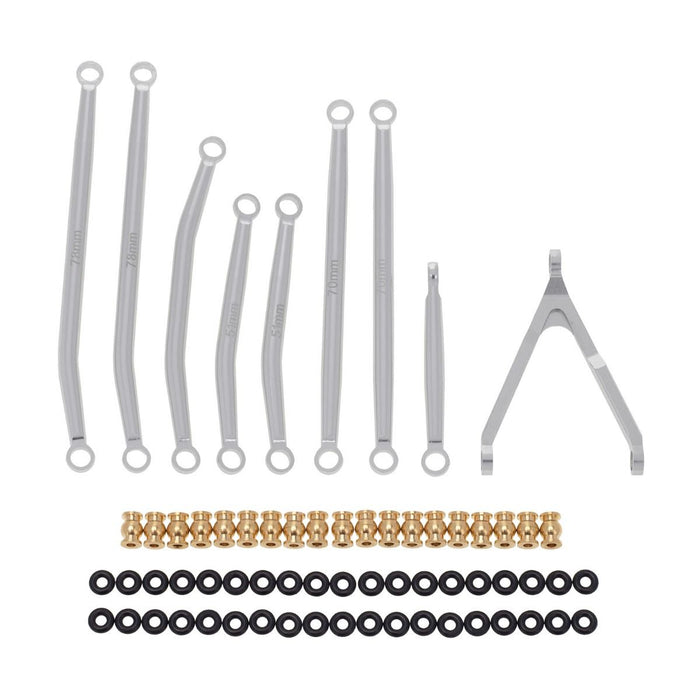 Powerhobby SCX24746 Grey Aluminum High Clearance Links for Betty or Deadbolt SCX24