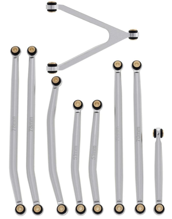 Powerhobby SCX24746 Grey Aluminum High Clearance Links for Betty or Deadbolt SCX24