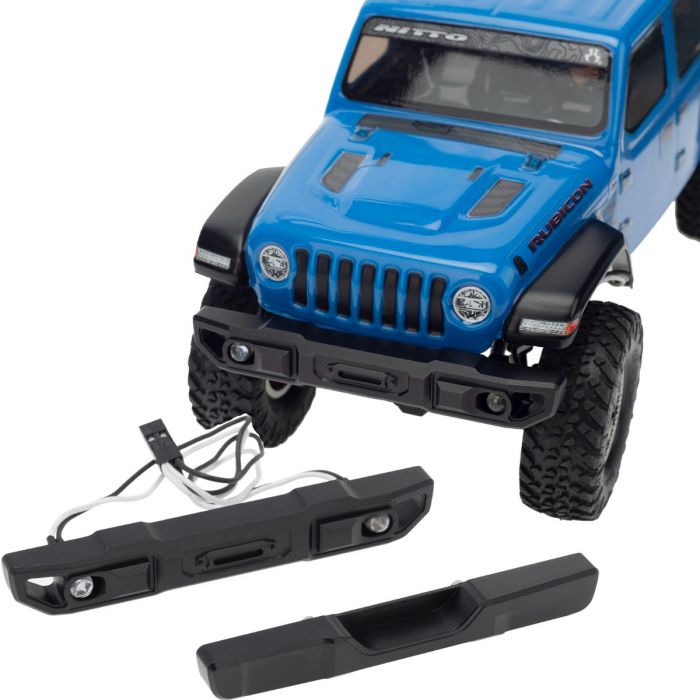 Powerhobby SCX24747 SCX24 Jeep Gladiator or Bronco Front and Rear Bumper Set #1 with Lights