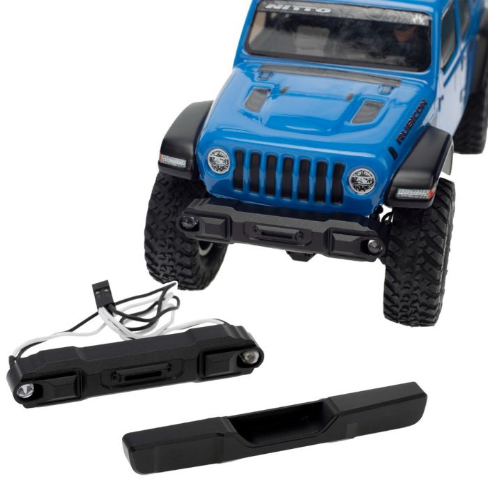 Powerhobby SCX24748 SCX24 Jeep Gladiator or Bronco Front and Rear Bumper Set  #2 with Lights