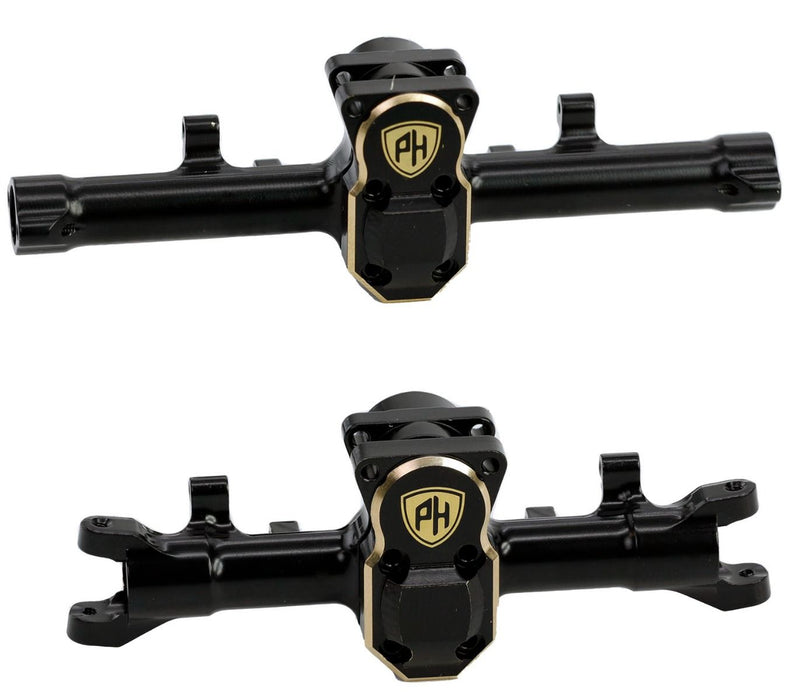 Powerhobby SCX24750 Black Front and Rear Brass Axles Housings for SCX24