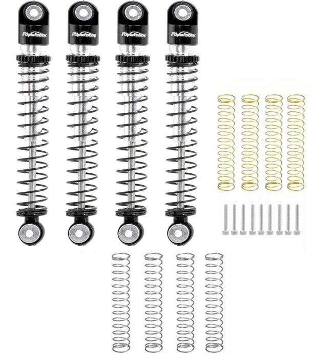 Powerhobby SCX24752 Black 54mm Long Travel Shocks for SCX24 Jeep or Bronco